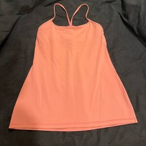 Coral/Blush Lululemon Tank with shelf bra. Size 12